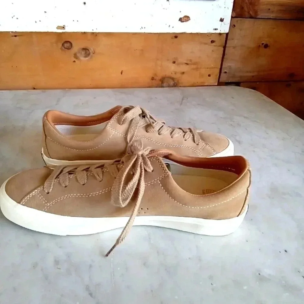 Sneaker Unisex Womens 12 Men's 10 Tan Suede - Picture 5 of 8